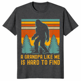 Bigfoot grandpa shirt in dark heather grey