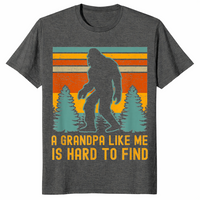 Bigfoot grandpa shirt in dark heather