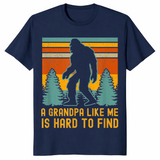 Bigfoot grandpa shirt in navy