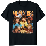 Black 90’s Mom Vibes Shirt with Cool Moms Club design by Cuccico