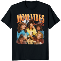 Black 90’s Mom Vibes Shirt with Cool Moms Club design by Cuccico