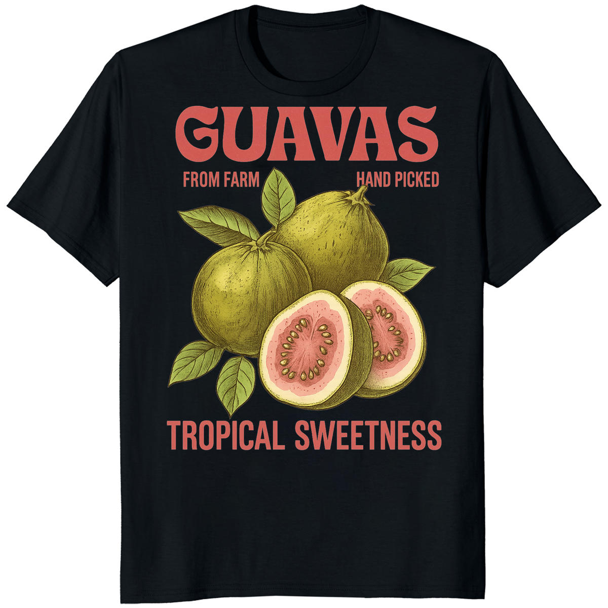 Vintage Guava Label T-Shirt – Retro Tropical Fruit Graphic Tee | Cuccico | Cuccico Design