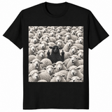 Black sheep middle finger shirt in black