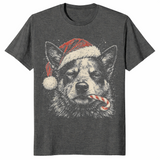 lue heeler christmas shirt in dark heather