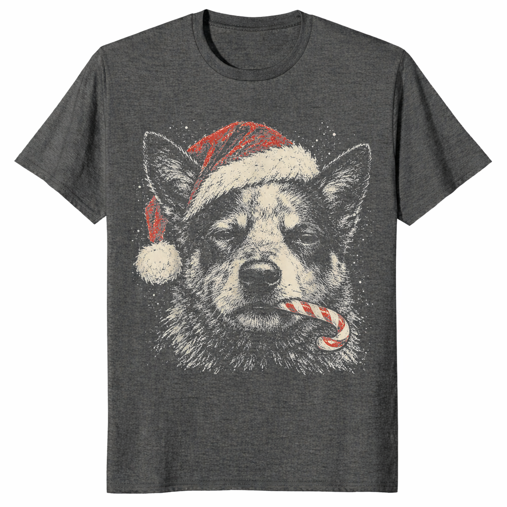 lue heeler christmas shirt in dark heather