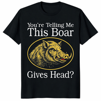 Boar Gives Head Adult Humor Tee with Funny Meme Graphic