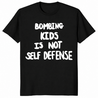 Bombing kids is not self defense shirt in black
