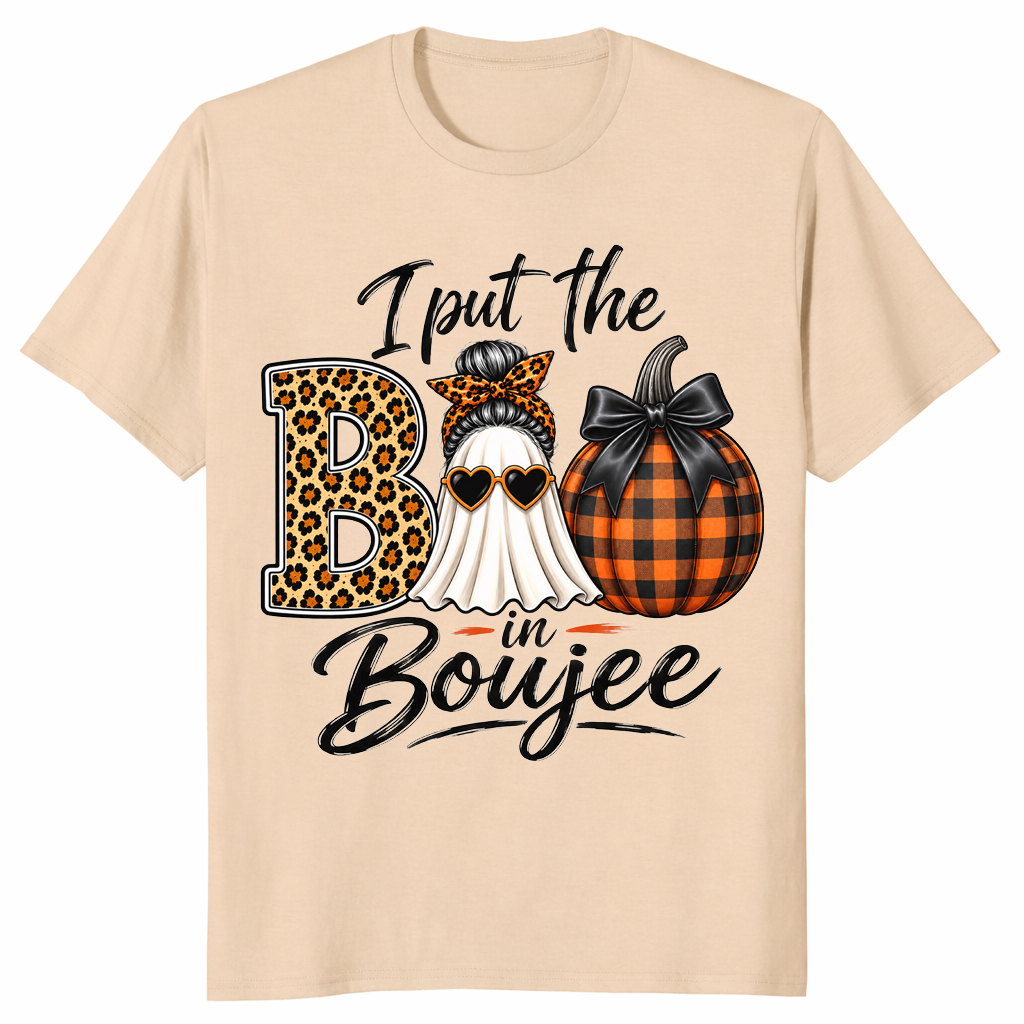 Boo in boujee shirt sand