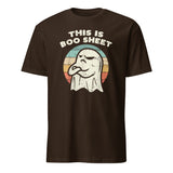 Cuccico Boo Sheet Ghost Retro Funny Halloween T-Shirt in Dark Chocolate
