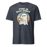 Cuccico Boo Sheet Ghost Retro Funny Halloween T-Shirt in Heather Navy