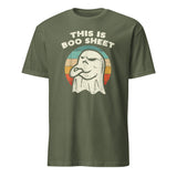 Cuccico Boo Sheet Ghost Retro Funny Halloween T-Shirt in Military Green