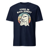 Cuccico Boo Sheet Ghost Retro Funny Halloween T-Shirt in Navy
