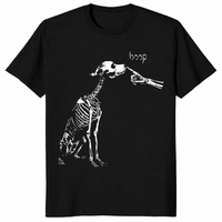 Boop Dog Skeleton Halloween Shirt in black