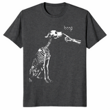 Boop Dog Skeleton Halloween Shirt in dark heather grey