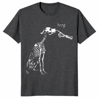 Boop Dog Skeleton Halloween Shirt in dark heather grey