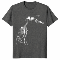 Boop Dog Skeleton Halloween Shirt in dark heather