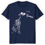 Boop Dog Skeleton Halloween Shirt in navy