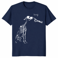 Boop Dog Skeleton Halloween Shirt in navy