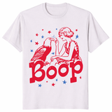 Boop the Eagle Funny 4th of July Shirt in Ice Grey