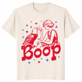Boop Eagle Retro Patriotic Shirt in Natural