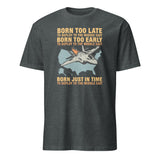 Born Too Late To Deploy To The Middle East Shirt in Dark Heather Grey by Cuccico