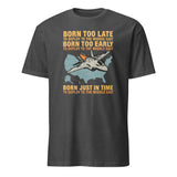 Born Too Late To Deploy To The Middle East Shirt in Dark Heather Grey by Cuccico