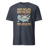 Born Too Late To Deploy To The Middle East Shirt in Heather Navy by Cuccico