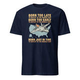 Born Too Late To Deploy To The Middle East Shirt in Navy Blue by Cuccico