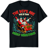 Santa Jesus Christmas Shirt – Boys Are Back In Town Funny Christmas Tee | Cuccico | Cuccico