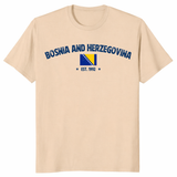 Bosnia Baby Tee Vintage Flag Sarajevo Aesthetic Shirt in Sand