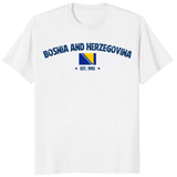 Bosnia Baby Tee Vintage Flag Women Shirt in White