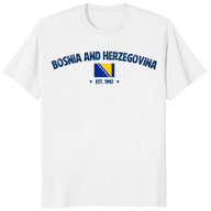 Bosnia Baby Tee Vintage Flag Women Shirt in White