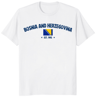 Bosnia Baby Tee Vintage Flag Women Shirt in White