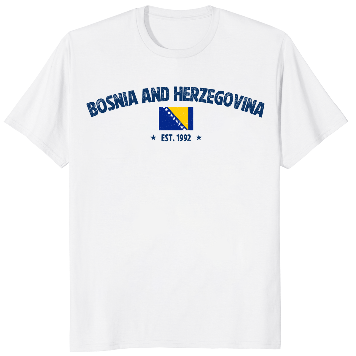 Bosnia Baby Tee Vintage Flag Women Shirt in White