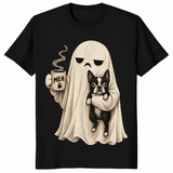 Boston Terrier Halloween shirt in black