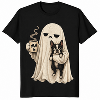 Boston Terrier Halloween shirt in black
