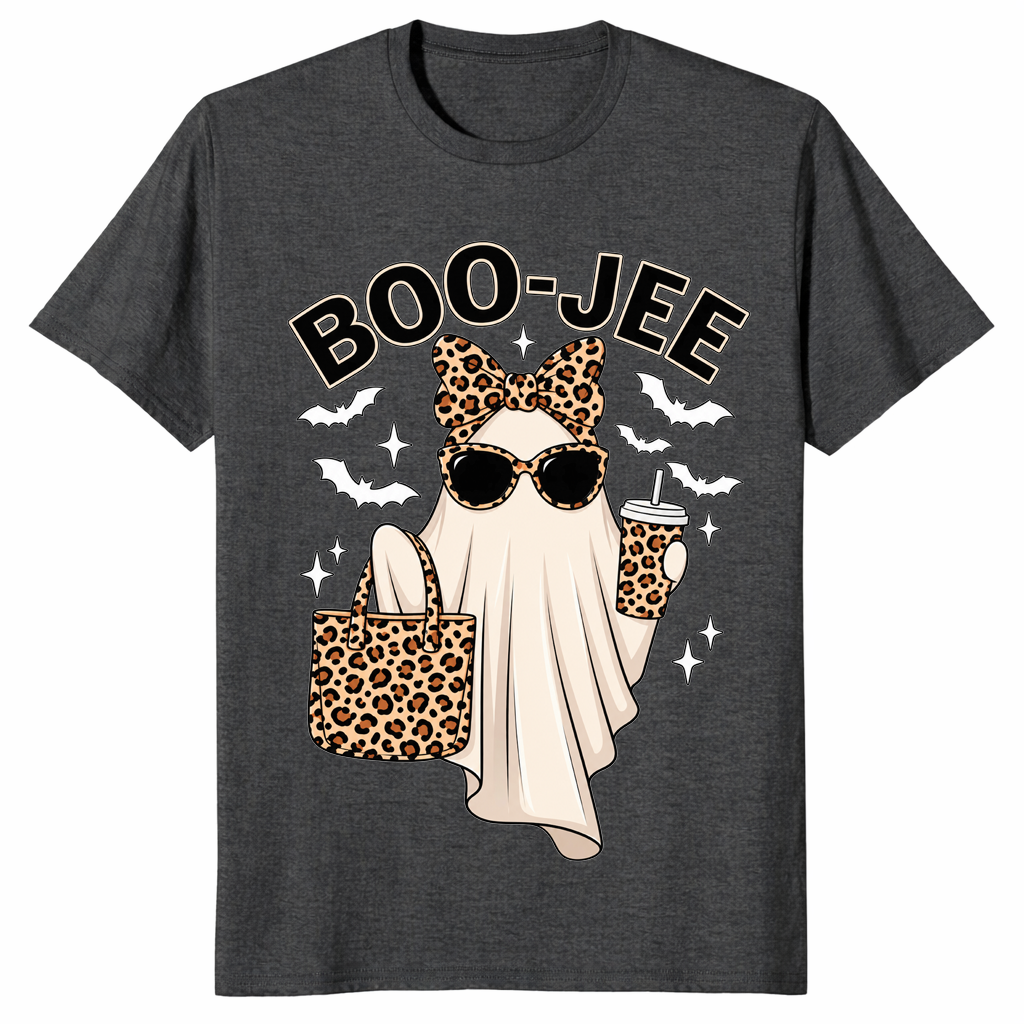Boujee ghost shirt in dark heather grey