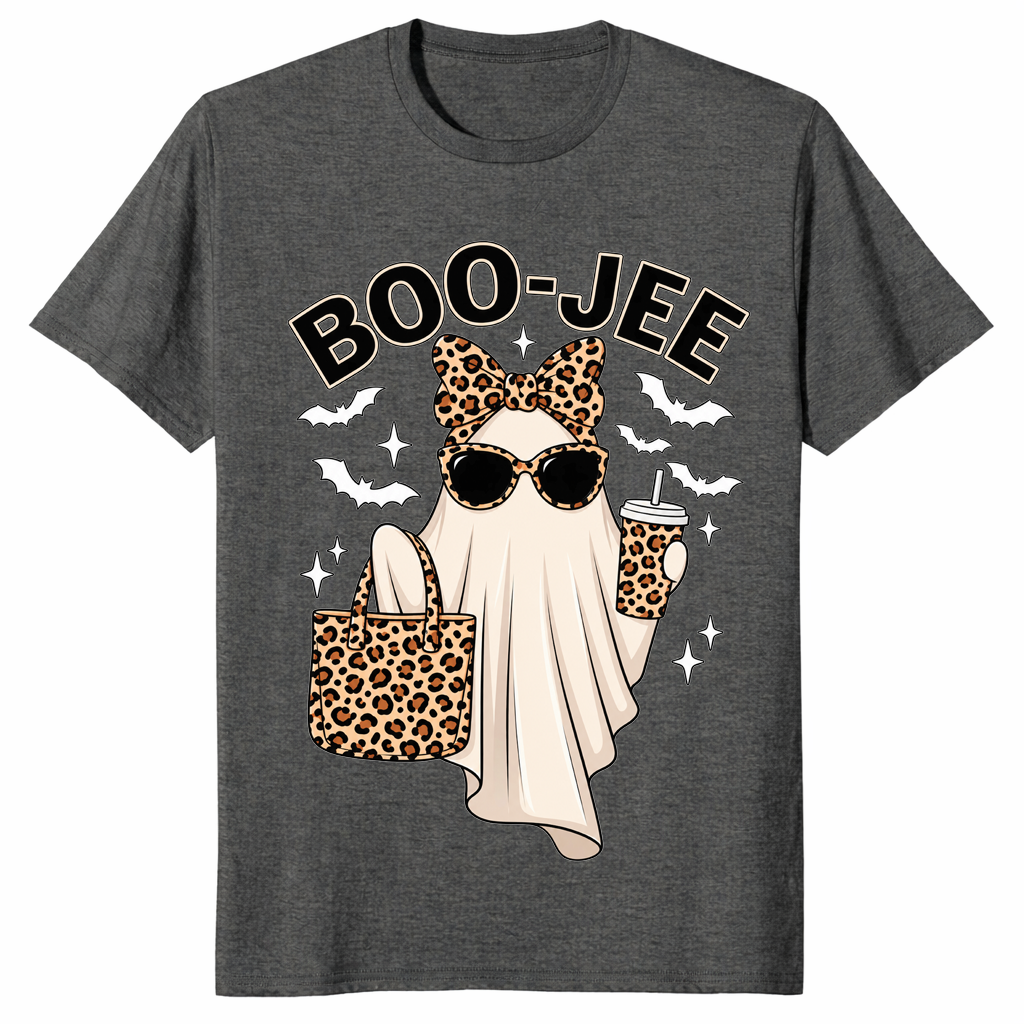 Boujee ghost shirt in dark heather