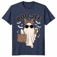 Boujee ghost shirt in heather navy