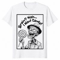 Brain nah i want candy shirt white