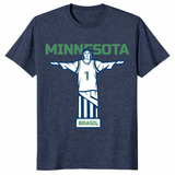 Brasil basketball fan shirt featuring Minnesota lettering and sporty graphic