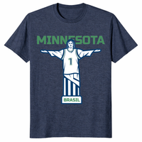 Brasil basketball fan shirt featuring Minnesota lettering and sporty graphic