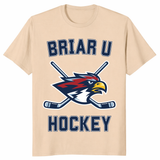 Sand Briar U hockey tee hawk mascot crossed sticks Elle Kennedy fan shirt