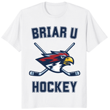 Briar University hockey shirt white front Elle Kennedy Off Campus bookish tee