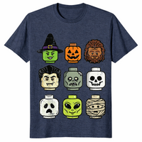 Brick head shirt in heather navy