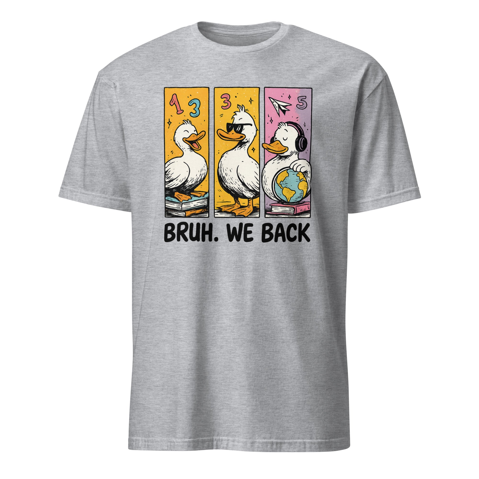 Sport Grey Bruh We Back Shirt featuring Silly Goose humor graphic, Back to School Shirt by Cuccico