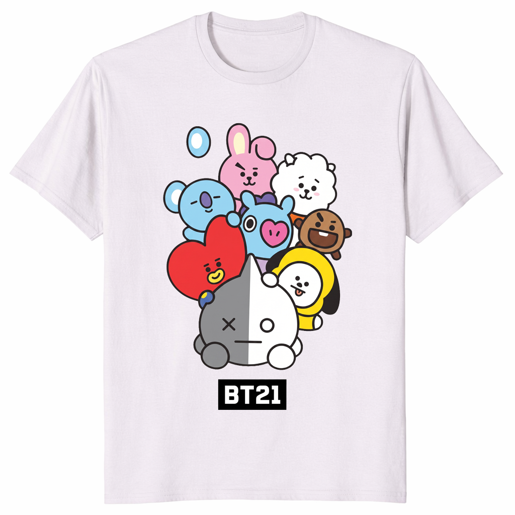 Ice grey bt21 character shirt front print