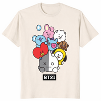 Natural bt21 character shirt front print