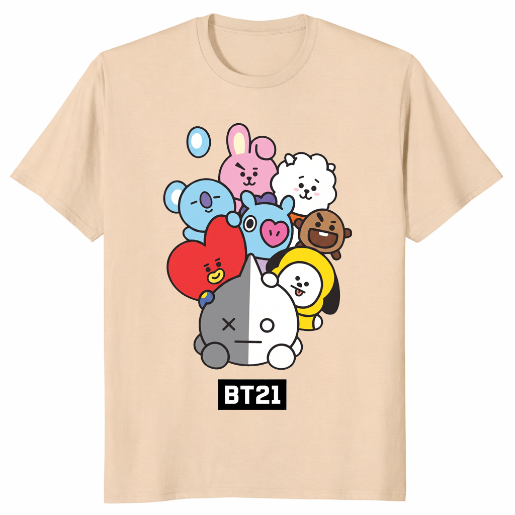 Sand bt21 character shirt front print