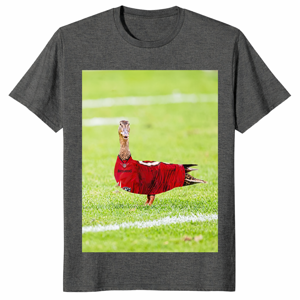 Buccaneers duck shirt in dark heather unisex cotton tee